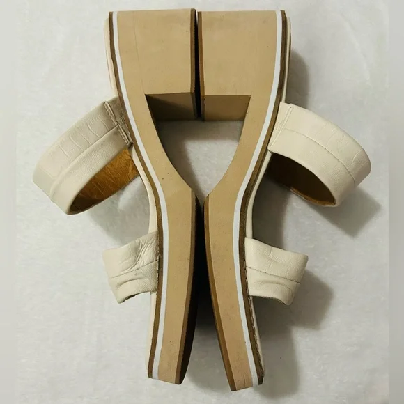 Andre Assous Layla Featherweights Slip On Strappy Platform Sandals In Creme NWOB - Picture 2 of 8